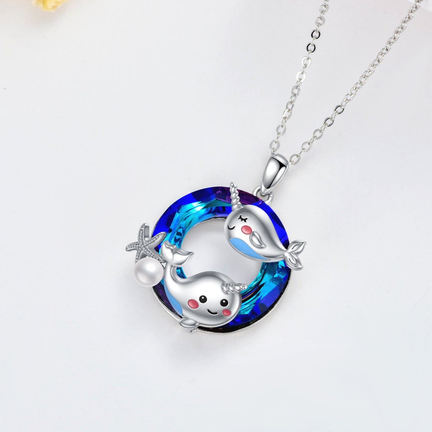Narwhal Necklace in 925 Silver – "Unicorn of the Sea" – Elegant Jewelry and Special Gift