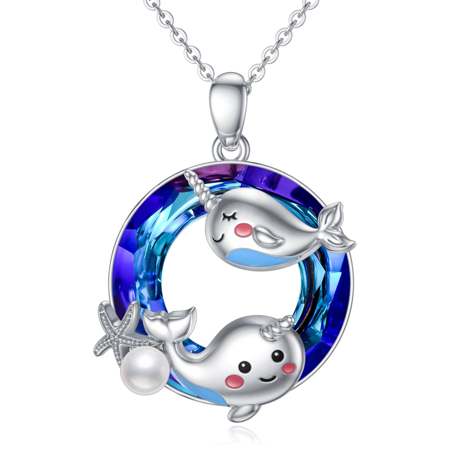 Narwhal Necklace in 925 Silver – "Unicorn of the Sea" – Elegant Jewelry and Special Gift